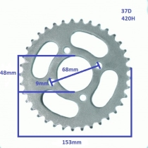 Žvaigždute 37 dantų 420-37T ATV 110