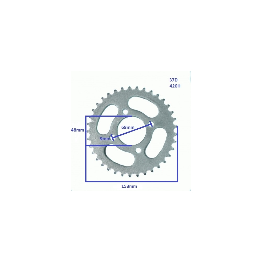 Žvaigždute 37 dantų 420-37T ATV 110