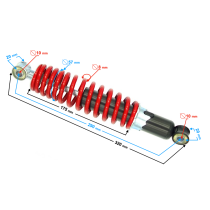 Amortizatorius ATV 110 raudonas