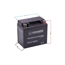 Akumuliatorius Moretti AGM (Gel) MTX5L-BS