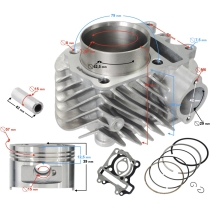 Cilindro kmpl 4T 150cc 1P52QMI